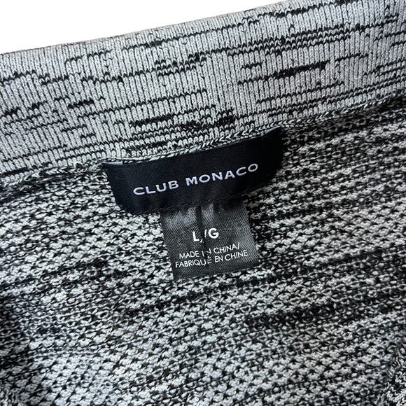 Club Monaco Mix Stitch Johnny Collar Sweater Black Womens Size Large - Picture 5 of 5